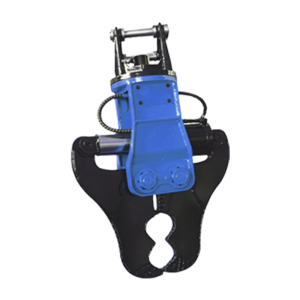 Hydraulic shear for machine rotation